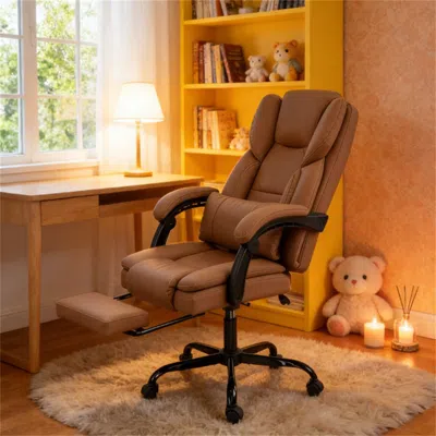 Agah Office Chair, Lounge Chair, Computer Chair, Brown