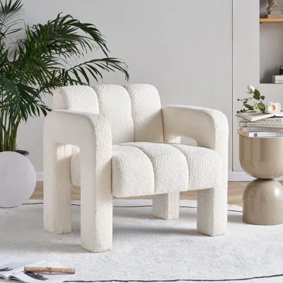 Agahome 31.10" Wide Boucle Upholstered Accent Chair