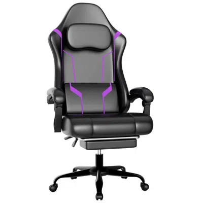 Agahome Ergonomic Gaming Chair, Electronic Gaming Chair With Pocket Spring Pad And Footrest, Height Adjustab