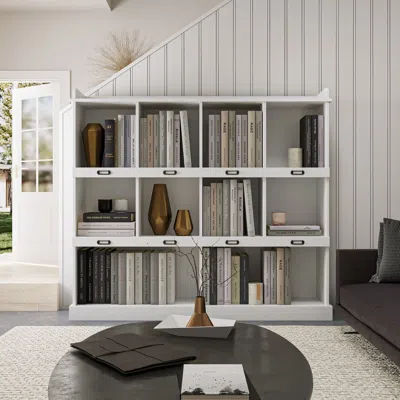 Agaile 10-shelf Bookcase In White