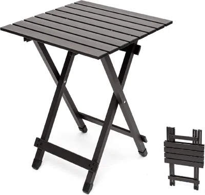 Agaile 3 In 1 Folding Camping Table, Stool, And Footrest, Lightweight Portable Up To 300 Lbs, Easy To Carry In Gray