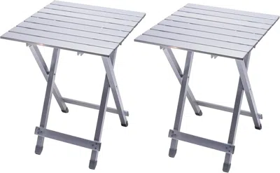 Agaile 3 In 1 Folding Camping Table, Stool, And Footrest, Lightweight Portable Up To 300 Lbs, Easy To Carry In White
