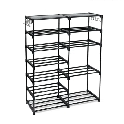 Agaile 7-tier Space-saving Shoe Rack, Holds Up To 21 Pairs, Black