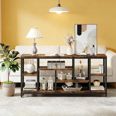 Agaile Attractive Side Table,rustic Sofa Table,console Table In Brown