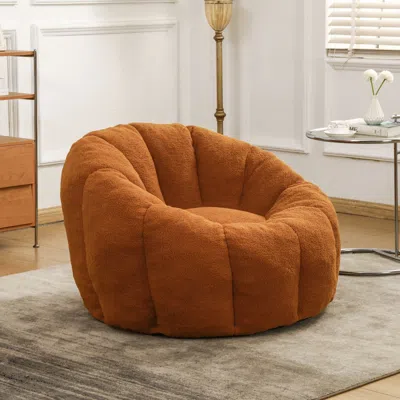 Agaile Bean Bag Chair, Bean Bag Sofa Chair With Armrests Stuffed High-density Foam, Lazy Sofa Comfy Chairs  In Brown