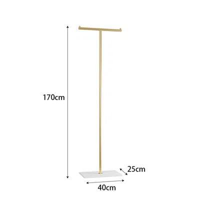 Agaile Clothing Rack, Golden Metal Freestanding Heavy Duty Clothes Rack With Marble Base, Multipurpose Garm