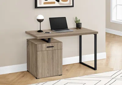 Agaile Computer Desk, Home Office, Laptop, Left, Right Set-up, Storage Drawers, 48"l, Work, Brown Laminate,