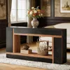 Agaile Console Table, 2-tier Wooden Rectangular Sofa Table Hallway Table In Black