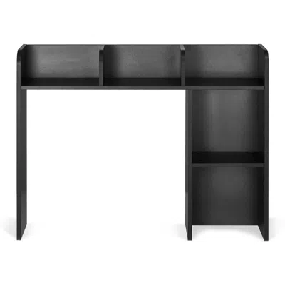 Agaile Desktop Bookshelf, 2-tier Desktop Storage Organizer, 37.2" X 9.5" X 28.9" Office Storage Rack Wood D In Black