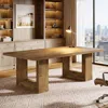 Agaile Executive Desk, Rectangular Computer Desk Conference Table For 6-8 In Brown