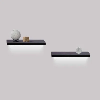 Agaile Floating Shelves 15.75" Wall Mounted Wood Shelves For Bathroom, Bedroom, Living Room, Kitchen, Hangi In Black