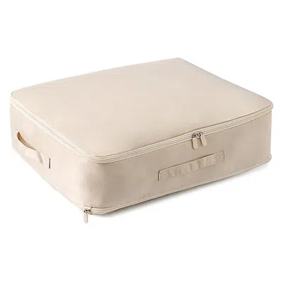 Agaile Foldable Storage Bag For Comforter Quilt Blanket Clothes Pillows Beddings Self Compression Organizer In Brown