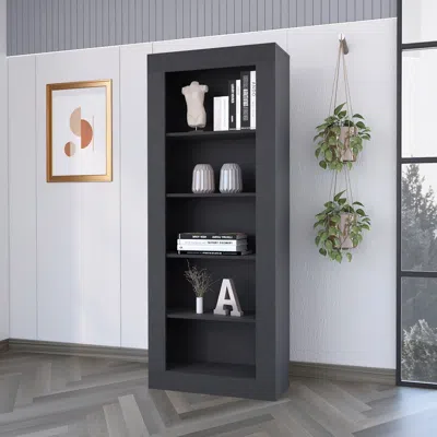 Agaile Melbourne Bookcase With 5 Storage Shelves In Black