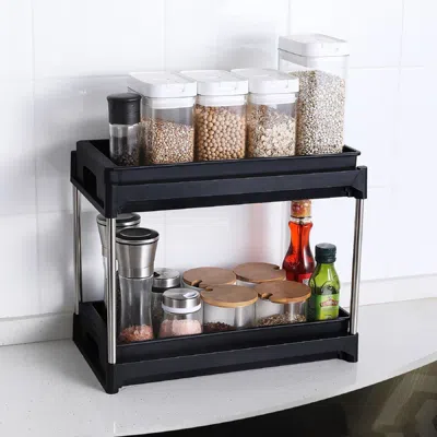 Agaile Organizers And Storage Cabinet Organizers And Storage Pull Out Drawers 2 Hooks Black