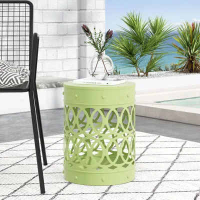 Agaile Outdoor Metal End Table -large In Green