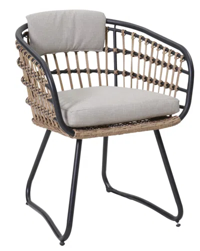 Agaile Outdoor Wicker Dining Chairs Set Of 2, Patio Dining Chairs With Cushions, Rattan Dining Armchairs Fo In Gray