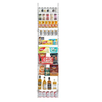 Agaile Over The Door Pantry Organizer, 10-tier Pantry Organization And Storage, Heavy-duty Steel Hanging Sp In White