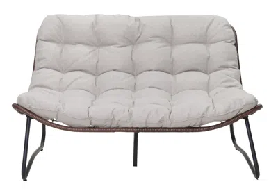 Agaile Patio Loveseat Sofa, Outdoor Wicker Loveseat With Luxury Thick Cushion, All-weather Patio Furniture  In Gray