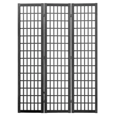 Agaile Room Divider, 3 Panel Japanese Room Divider, Wood Folding Privacy Screen Indoor, Japanese Partition  In Gray