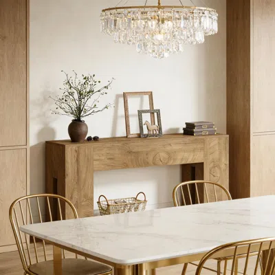 Agaile Rustic Side Table,stylish Wooden Console Table In White