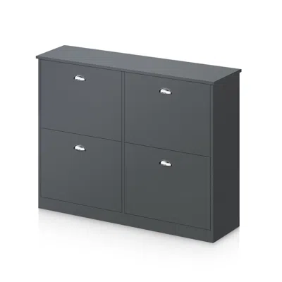 Agaile Shoe Cabinet,hidden Slim Narrow Shoe Rack Cabinet With 4 Drawers For Entryway, Foyer,hallway,bedroom In Gray
