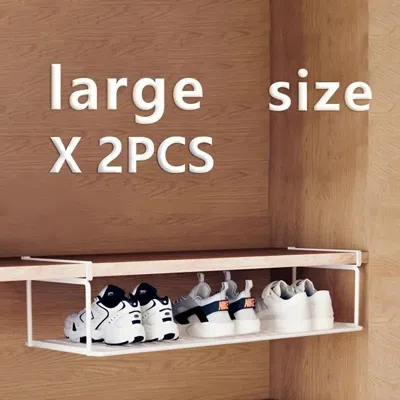 Agaile Swiss Quality Adjustable Expandable Shoe Rack, Stackable Iron Shoe Rack, Space Saving Hanging Rack F In Multi