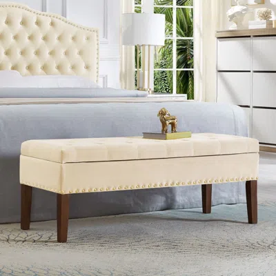Agaile Tufted Bench With Storage In Brown