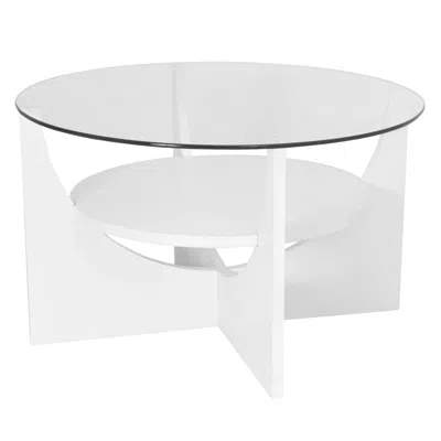 Agaile U Shaped Contemporary Coffee Table In White By