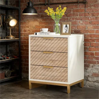 Agaile Versatile Storage Cabinet,stylish Bedside End Table,coffee Table In Brown