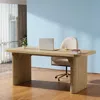 Agaile Wood Executive Desk Simple Rectangular Computer Desk Writing Table In Brown