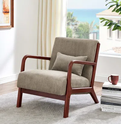 Agaile Wooden Lounge Chair In Gray