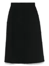 Aganovich Panelled Midi Skirt In Black