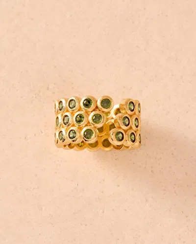 Agapée Amélia Trio Dark Green Ring In Purple