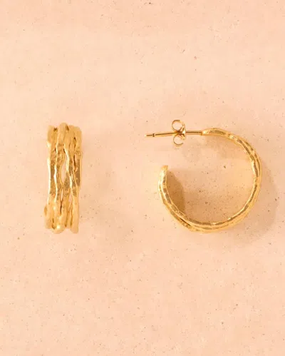 Agapée Coral Earrings In Gold