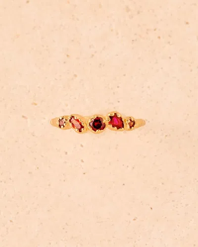 Agapée Koré Red Ring-s In Gold