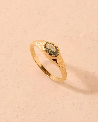 Agapée Maria Mini Celadon Ring-l In Gold