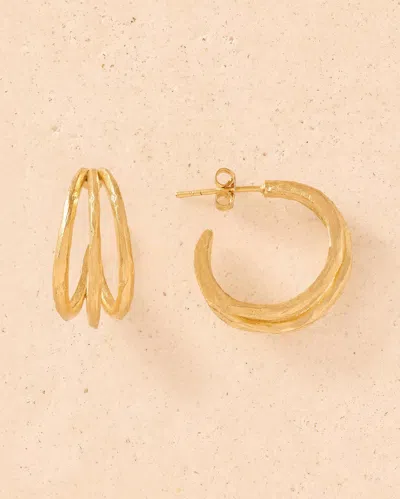 Agapée Zéphir Trio Earrings In Orange