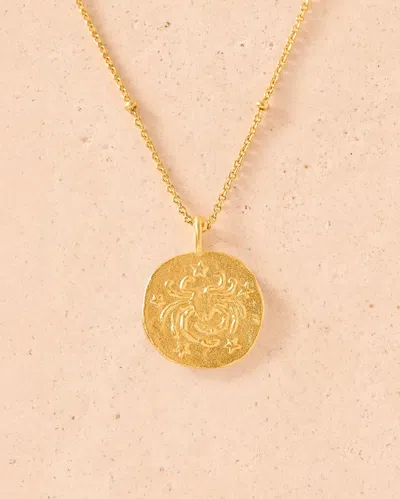 Agapée Zodiac Necklace-cancer (22 June - 22 July) In Gold