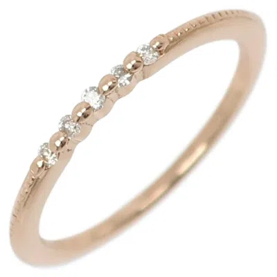 Pre-owned Agatha Pink Gold (18k) Band Ring () In Silver