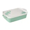 Agatha Rectangular Baker With Platter Lid, 9" X 13" In Green
