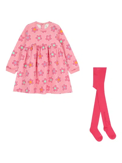 Agatha Ruiz De La Prada Kids' Floral Dress Set (set Of Two) In Pink