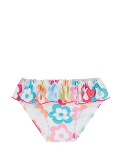 Agatha Ruiz De La Prada Babies' Floral Ruffle Bikini Brief In Multi