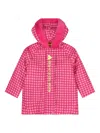 Agatha Ruiz De La Prada Gingham Hooded Puffer Coat In Pink