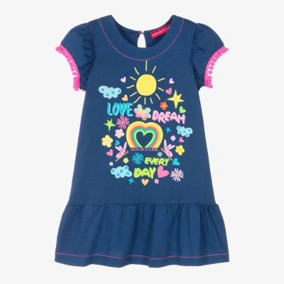 Agatha Ruiz De La Prada Kids'  Girls Blue Cotton Logo Dress