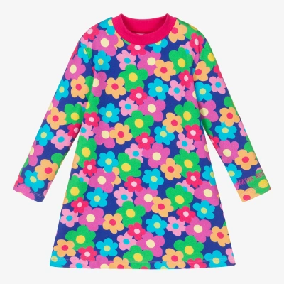 Agatha Ruiz De La Prada Kids'  Girls Blue Floral Cotton Dress