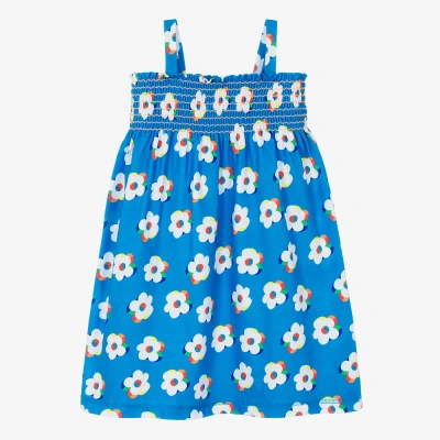 Agatha Ruiz De La Prada Kids'  Girls Blue Floral Cotton Dress