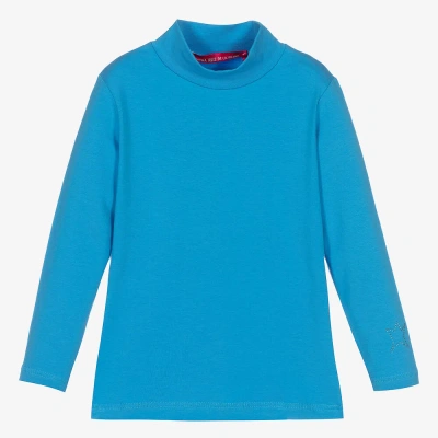 Agatha Ruiz De La Prada Babies'  Girls Blue Turtle Neck Top