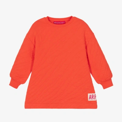 Agatha Ruiz De La Prada Kids'  Girls Orange Cotton Logo Dress