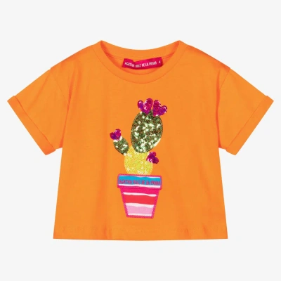 Agatha Ruiz De La Prada Babies'  Girls Orange Cotton T-shirt