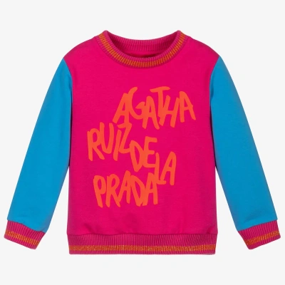 Agatha Ruiz De La Prada Kids'  Girls Pink & Blue Sweatshirt